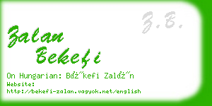 zalan bekefi business card